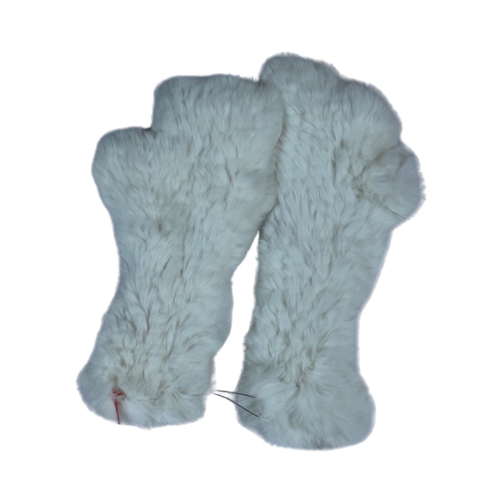 Knitted Rabbit Fingerless Mittens